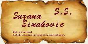 Suzana Simaković vizit kartica